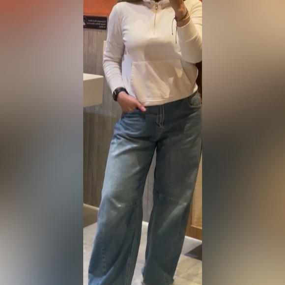 J crew Vintage white zip up sweater - Picture 3 of 3